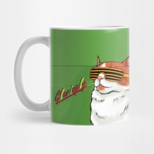 Dazzling cat, green Mug